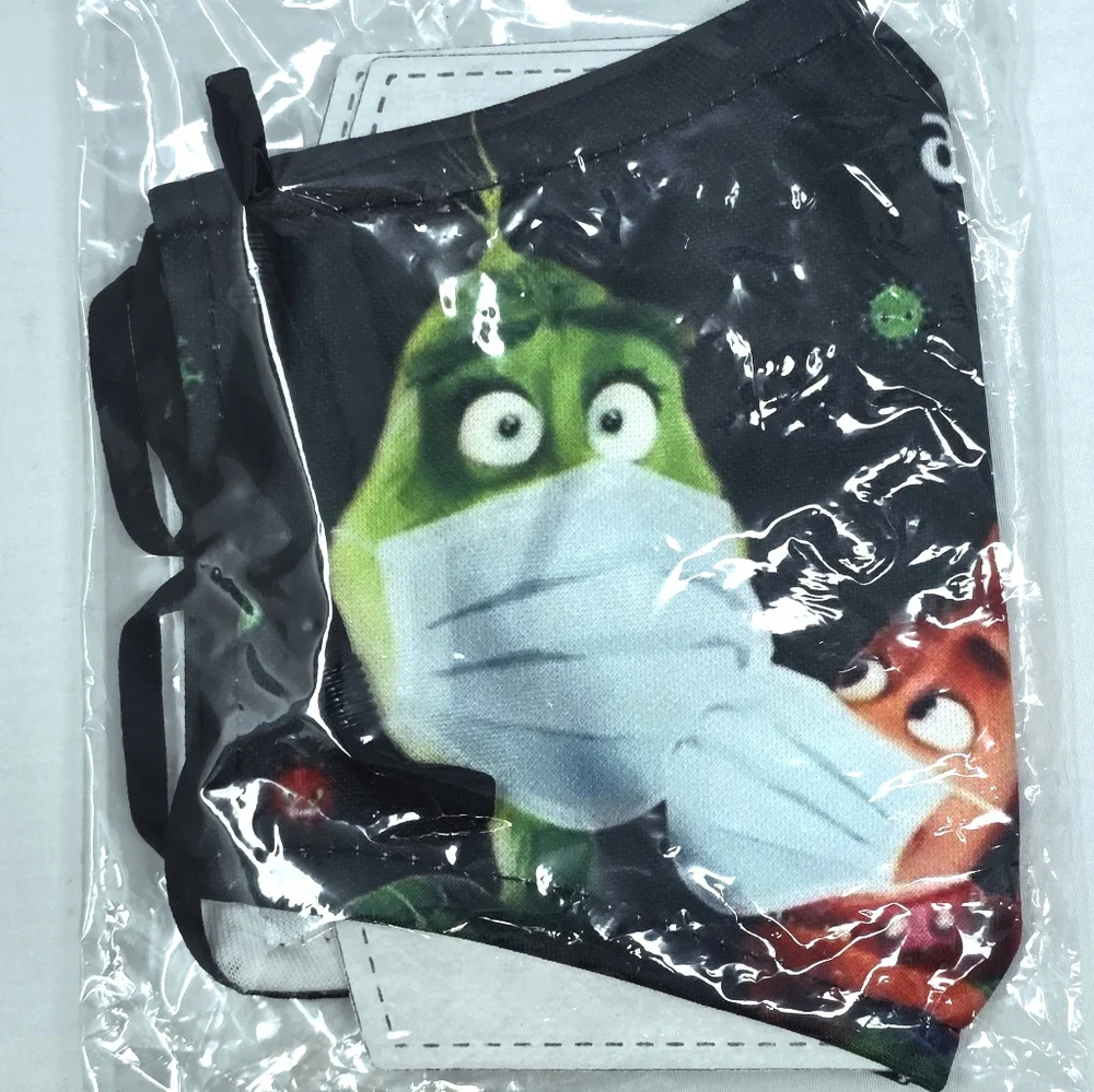 The Grinch Too Peopley Outside Adult Cloth Face Mask Darted w/ Filters